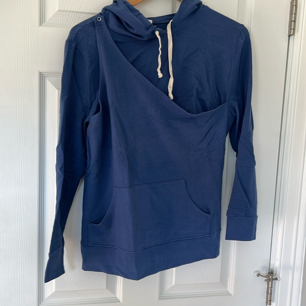 Blue Hoodie with Front Pocket